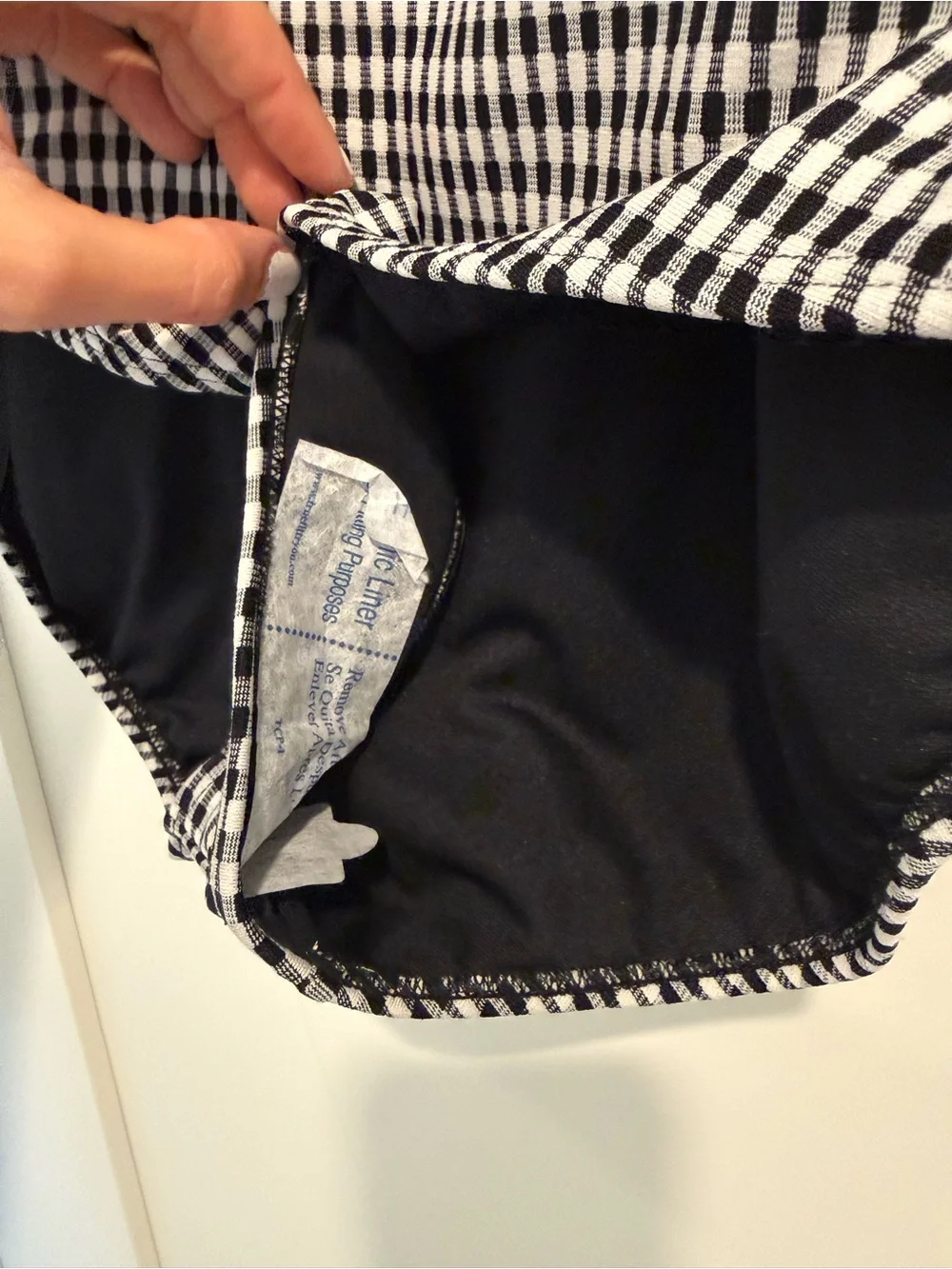 NWT Albion Hamptons Black & White Gingham One-Piece Swimsuit- Size Medium - Picture 4 of 9